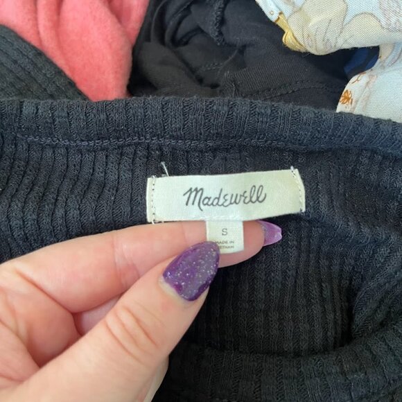 Madewell Button-Sleeve Tee Shirt Small - Picture 4 of 4